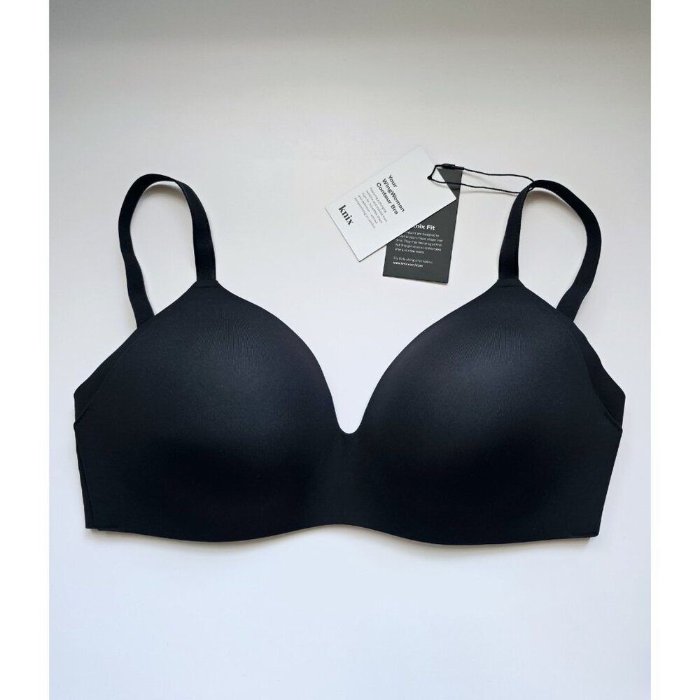 Knix Wing Woman Contour Black Wireless Lined Lightly Padded Molded Bra Size 0 XS